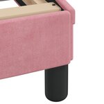 vidaXL Cadre de lit sans matelas Hanko rose 200x200 cm velours