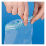 Sachet plastique zip 50% recyclé transparent 60 microns raja 8x12 cm