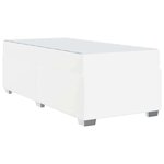 vidaXL Cadre de lit avec matelas Blanc 90 x 190 cm tissu