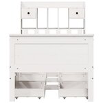 vidaXL Lit bibliothèque sans matelas blanc 75x190cm bois de pin massif