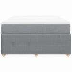 vidaXL Sommier à lattes de lit avec matelas Gris clair 140x190cm Tissu
