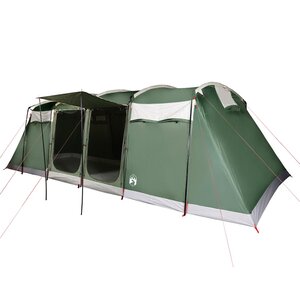 vidaXL Tente familiale tunnel 8 personnes vert imperméable