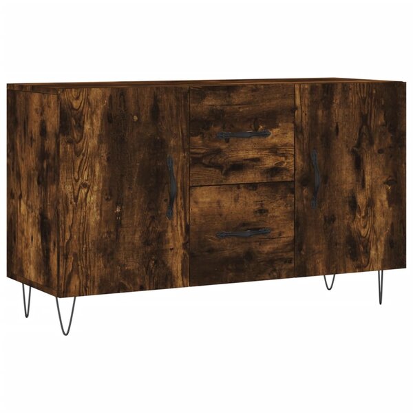 vidaXL Buffet chêne fumé 100x36x60 cm bois d'ingénierie