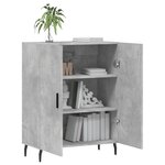 vidaXL Buffet gris béton 69 5x34x90 cm bois d'ingénierie