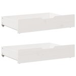vidaXL Cadre de lit sans matelas blanc 135x190 cm bois de pin massif