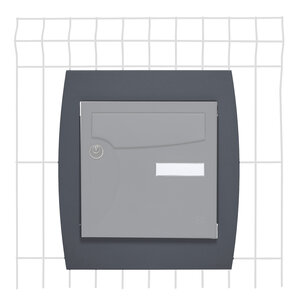 Support grillage rigide & palissade gris anthr. Mat sablé ral 7016ms