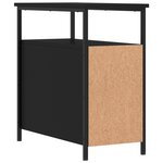 vidaXL Table de chevet noir 30x60x60 cm bois d’ingénierie