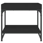 vidaXL Table basse noir 49 5x49 5x45 cm bois d'ingénierie