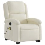 vidaXL Fauteuil de massage inclinable Crème Velours
