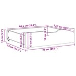 vidaXL Tiroirs sous le lit 2 Pièces blanc 75x55x17 cm bois de pin massif