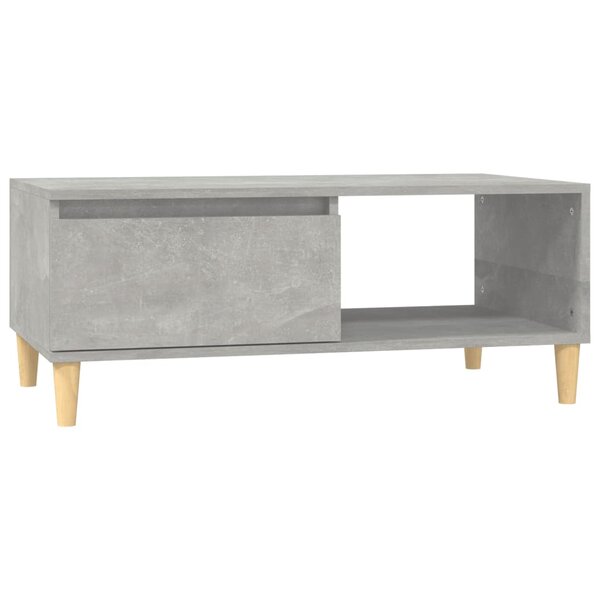 vidaXL Table basse Gris béton 90x50x36 5 cm Bois d'ingénierie