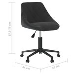 vidaXL Chaises pivotantes à manger lot de 4 noir velours