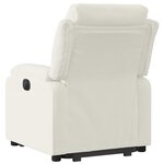 vidaXL Fauteuil inclinable Crème Velours
