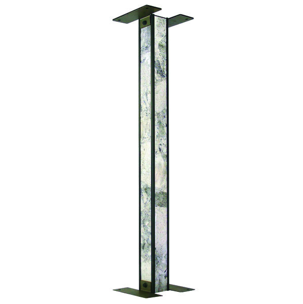 Poteau universel pour boites aux lettres - 80 x 80 x 1000 mm  Aluminium Modèle Albatre