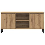 vidaXL Meuble TV chêne artisanal 102x35x50 cm bois d'ingénierie