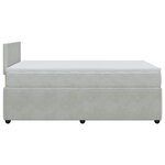 vidaXL Sommier à lattes de lit et matelas Gris clair 120x200cm Velours