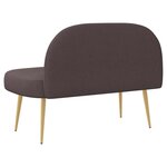 vidaXL Banc rembourré avec dossier Marron foncé 110 x 60 x 76 cm