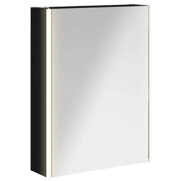 vidaXL Armoire Miroir de Salle de Bain Chêne noir 53 5 x 15 5 x 70 cm