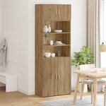 vidaXL Armoire de rangement Chêne artisanal 80 x 42 5 x 225 cm