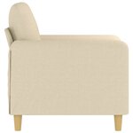 vidaXL Fauteuil Crème 60 cm Tissu