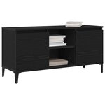 vidaXL Meuble TV Chêne noir 102 x 35 x 50 cm Bois d'ingénierie