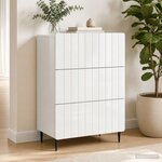 vidaXL Armoire à tiroirs Blanc 66 x 34 5 x 92 cm Bois d'ingénierie