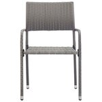 vidaXL Ensemble à manger de jardin 5 Pièces Résine tressée Anthracite