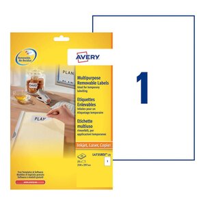 Étiquettes - 210x297 mm - a4 (paquet 25 unités)