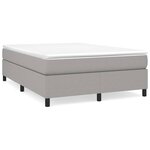 vidaXL Cadre de lit Gris clair 140x190 cm Tissu