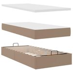 VidaXL Cadre de lit ottoman et matelas cappuccino 160x200cm similicuir