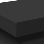 vidaXL Table basse avec lumières LED noir 50x50x40 cm