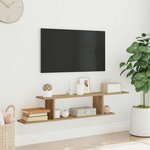 vidaXL Étagère TV murale chêne artisanal 125x18x23cm bois d'ingénierie
