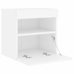 vidaXL Meubles TV muraux avec lumières LED 2 Pièces blanc 40x30x40 cm