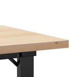vidaXL Table basse cadre en O 80x50x40 5cm bois de pin massif et acier
