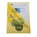 Sachet 100 Pochettes Polypropylène Grainé 12/100e - A4 - Jaune - X 10 - Exacompta