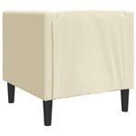 vidaXL Fauteuil Chesterfield crème similicuir
