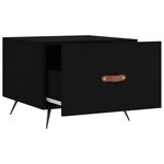 vidaXL Table basse Noir 50x50x40 cm Bois d'ingénierie