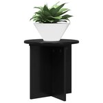 vidaXL Support de Plante 2 pièces Noir 40 x 40 x 40 cm