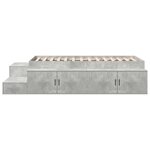 vidaXL Cadre de lit de rangement Gris béton 75x190 cm