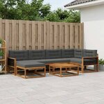 vidaXL Ensemble de canapés d'extérieur 7 Pièces Naturel et Anthracite