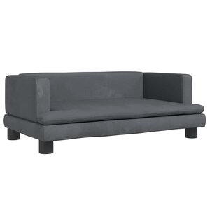 vidaXL Canapé pour enfants gris foncé 80x45x30 cm velours