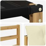 vidaXL Ensemble de canapés d'extérieur 5 pc Blanc et crème