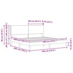 vidaXL Cadre de lit avec tête de lit Vert foncé 180 x 200 cm Tissu