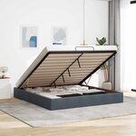 VidaXL Cadre de lit ottoman sans matelas gris foncé 160x200 cm velours