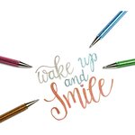 Roller encre gel métallique Dual Metallic  Rose clair+ Vert/Or métallique x 12 PENTEL