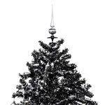 vidaXL Arbre de Noël neigeux avec base de parapluie Noir 170 cm PVC