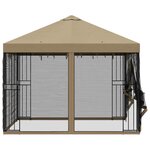 vidaXL Abri de jardin avec parois 3 x 3 m Beige Polyester et Acier
