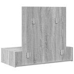 vidaXL Table de maquillage murale Gris sonoma 83x40x70 cm