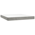 vidaXL Sommier à lattes de lit avec matelas LED Gris clair 180x200 cm