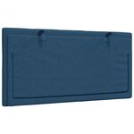 vidaXL Coussin de tête de lit bleu 100 cm tissu